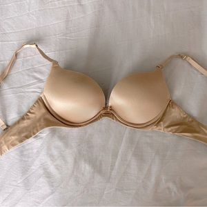 Nude Aerie Bow Push-up Bra